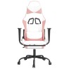 Chaise de jeu de massage avec repose-pied Blanc rose Similicuir 