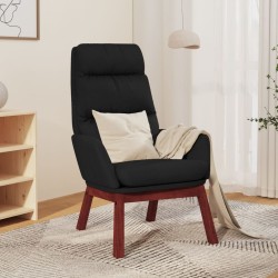 Chaise de relaxation Noir Tissu 
