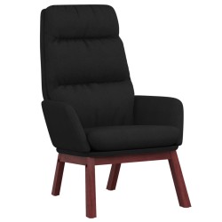 Chaise de relaxation Noir Tissu 