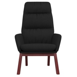 Chaise de relaxation Noir Tissu 