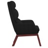 Chaise de relaxation Noir Tissu 