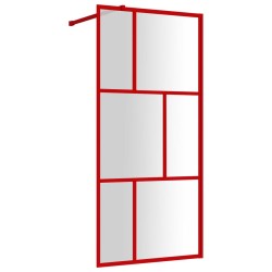 Paroi de douche avec verre ESG transparent rouge 80x195 cm 