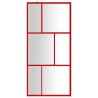 Paroi de douche avec verre ESG transparent rouge 80x195 cm 