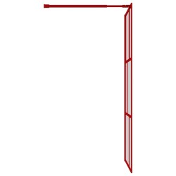Paroi de douche avec verre ESG transparent rouge 80x195 cm 