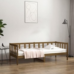 Lit de jour sans matelas marron miel 80x200 cm bois pin massif 