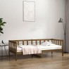Lit de jour sans matelas marron miel 80x200 cm bois pin massif 