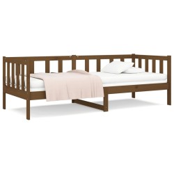 Lit de jour sans matelas marron miel 80x200 cm bois pin massif 