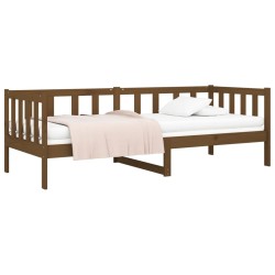 Lit de jour sans matelas marron miel 80x200 cm bois pin massif 