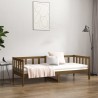 Lit de jour sans matelas marron miel 80x200 cm bois pin massif 