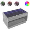 Table basse avec LED infini sonoma gris 90x50x50 cm 