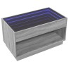 Table basse avec LED infini sonoma gris 90x50x50 cm 