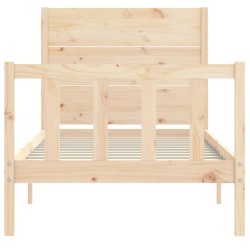 Cadre de lit sans matelas bois de pin massif 