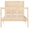 Cadre de lit sans matelas bois de pin massif 