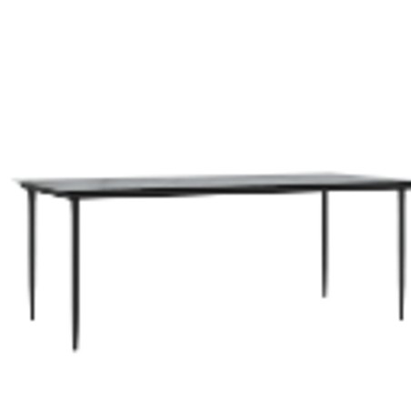 Tables ExtérieuresNoir Métal Grande Solide Table Extérieure 