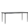 Tables ExtérieuresNoir Métal Grande Solide Table Extérieure 