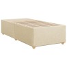 Cadre de lit sans matelas crème 80x200 cm tissu 