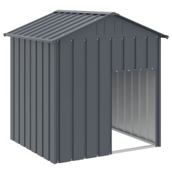 Niche pour chien avec toit anthracite acier galvanisé 