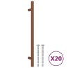 Poignées d'armoire 20 pcs bronze 192 mm acier inoxydable 