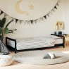 Cadre de lit pour enfants noir 90x190 cm bois de pin massif 