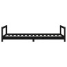 Cadre de lit pour enfants noir 90x190 cm bois de pin massif 