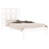 Cadre de lit sans matelas blanc 100x200 cm bois de pin massif 