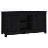 Meuble TV Noir 103x36,5x52 cm Bois de pin massif 