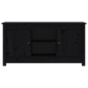 Meuble TV Noir 103x36,5x52 cm Bois de pin massif 
