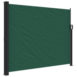 Auvent latéral rétractable vert foncé 160x500 cm 