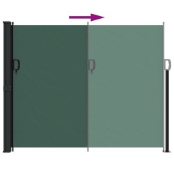 Auvent latéral rétractable vert foncé 160x500 cm 