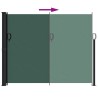 Auvent latéral rétractable vert foncé 160x500 cm 