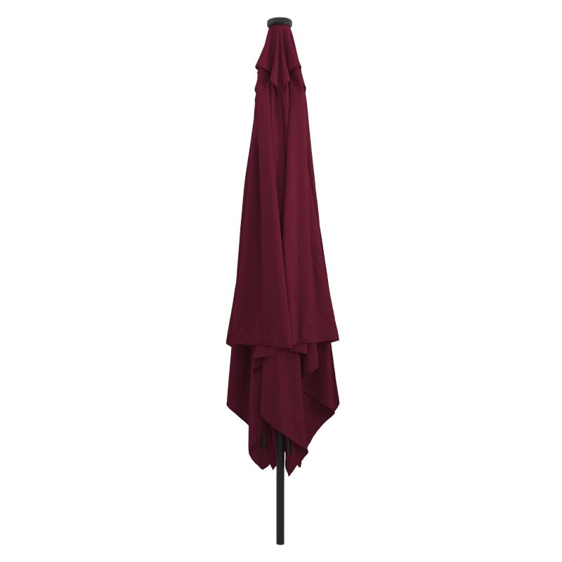 Parasol de jardin carréavec LED 295x245 cm Bordeaux 