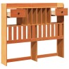 Tête de lit avec rangement cire marron 135cm bois massif de pin 
