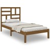 Cadre de lit sans matelas marron miel bois massif 100x200 cm 