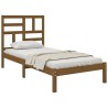 Cadre de lit sans matelas marron miel bois massif 100x200 cm 