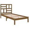 Cadre de lit sans matelas marron miel bois massif 100x200 cm 