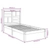 Cadre de lit sans matelas marron miel bois massif 100x200 cm 