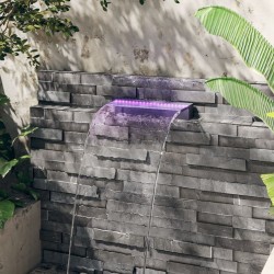 Déversoir pour cascade avec LED RVB Acrylique 45 cm 