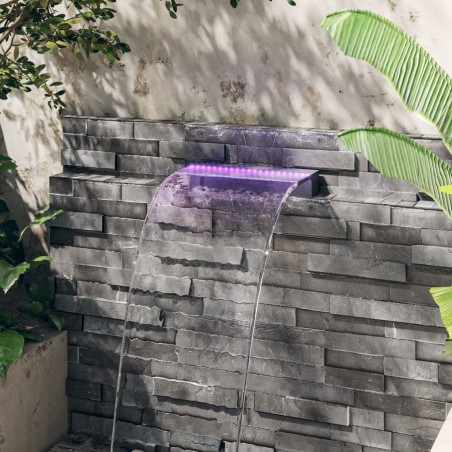 Déversoir pour cascade avec LED RVB Acrylique 45 cm 