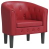 Chaise cabriolet rouge bordeaux similicuir 