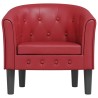 Chaise cabriolet rouge bordeaux similicuir 