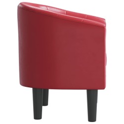 Chaise cabriolet rouge bordeaux similicuir 