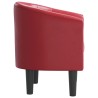 Chaise cabriolet rouge bordeaux similicuir 