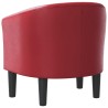 Chaise cabriolet rouge bordeaux similicuir 