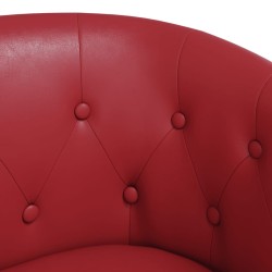 Chaise cabriolet rouge bordeaux similicuir 