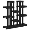 Support à plantes Noir 104,5x25x109,5 cm Bois massif de pin 