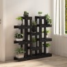 Support à plantes Noir 104,5x25x109,5 cm Bois massif de pin 