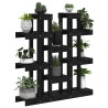 Support à plantes Noir 104,5x25x109,5 cm Bois massif de pin 
