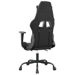 Chaise de jeu avec repose-pied Noir et camouflage Similicuir 