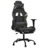 Chaise de jeu de massage repose-pied Noir&Camouflage Similicuir 