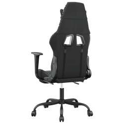 Chaise de jeu de massage repose-pied Noir&Camouflage Similicuir 